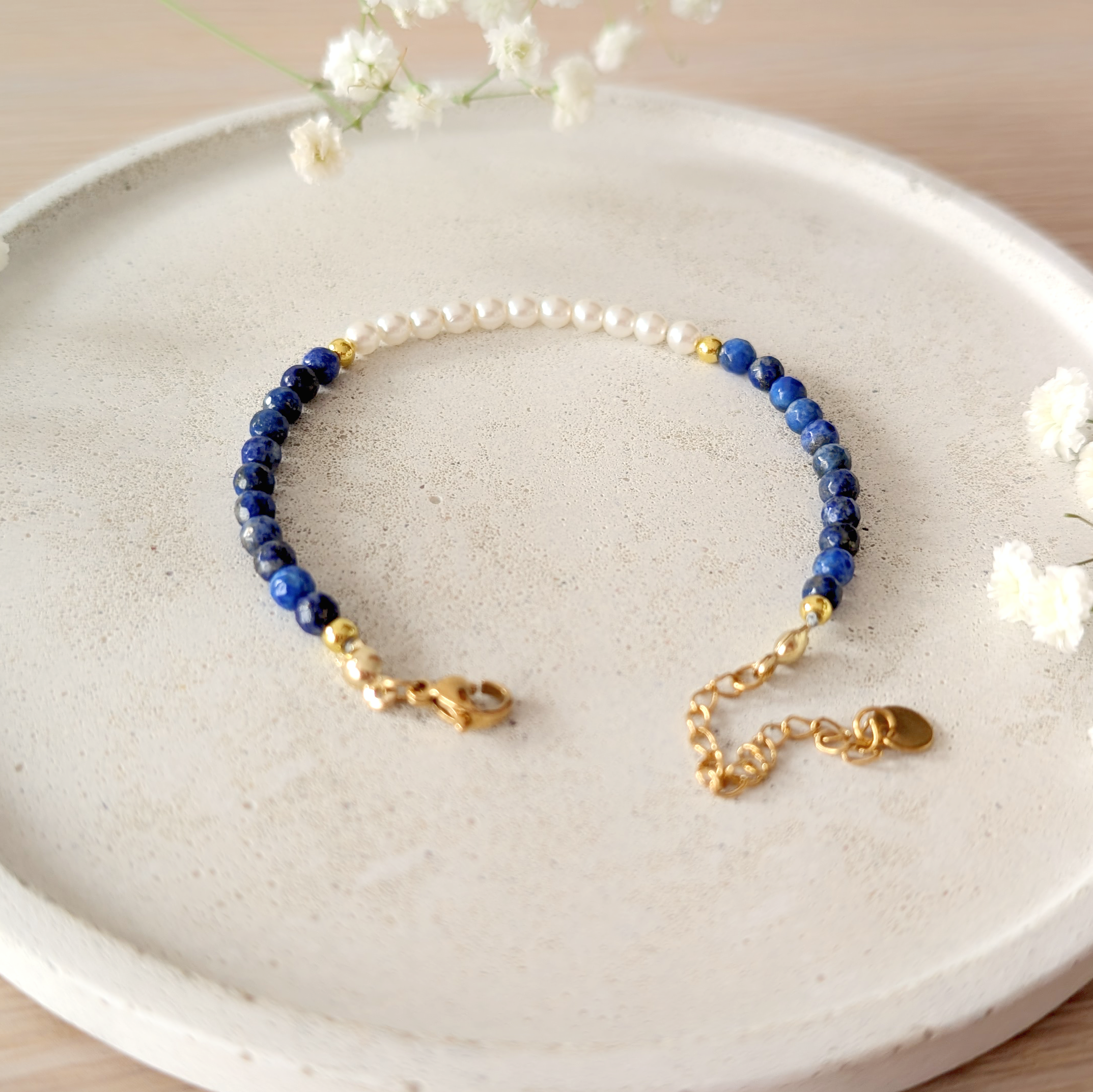 Bransoletka Notturno Graciozo handmade z kamieni naturalnych