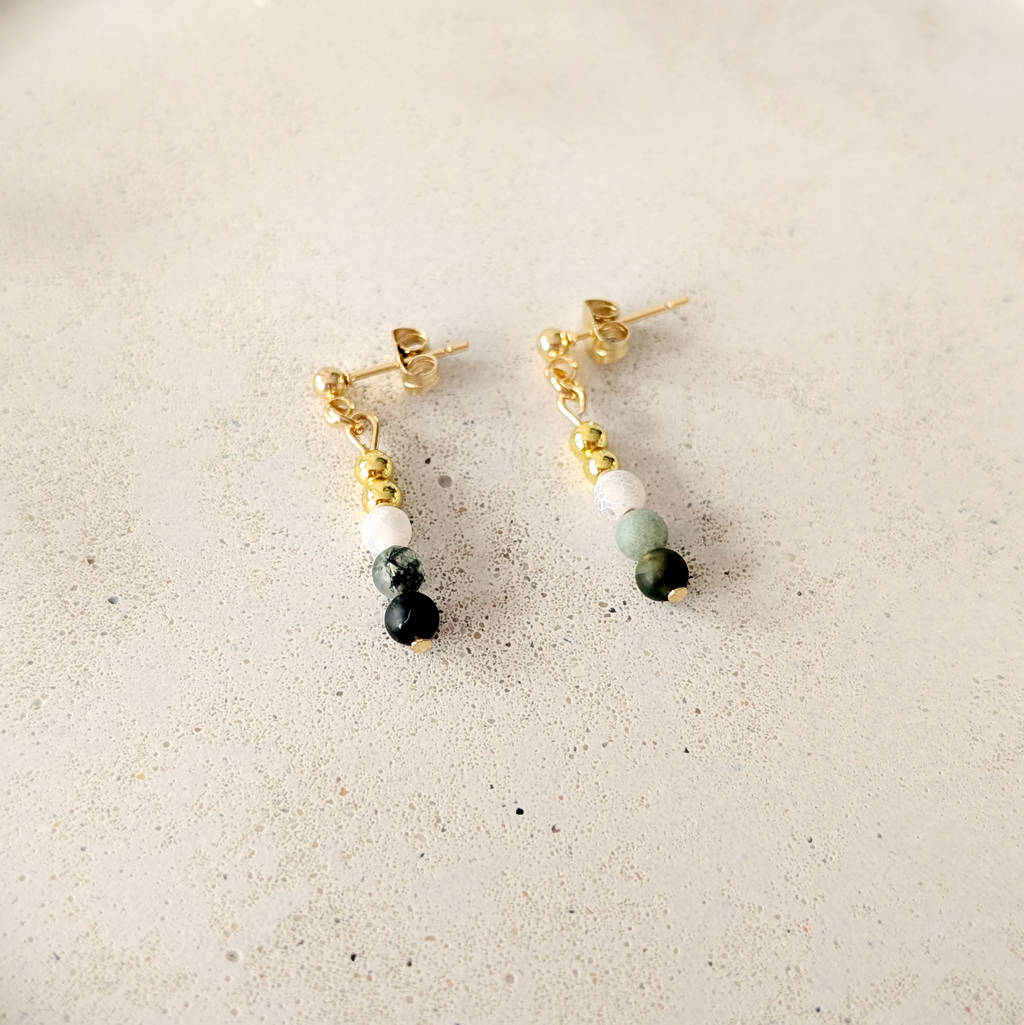 Kolczyki Continuo Affetto handmade z kamieni naturalnych