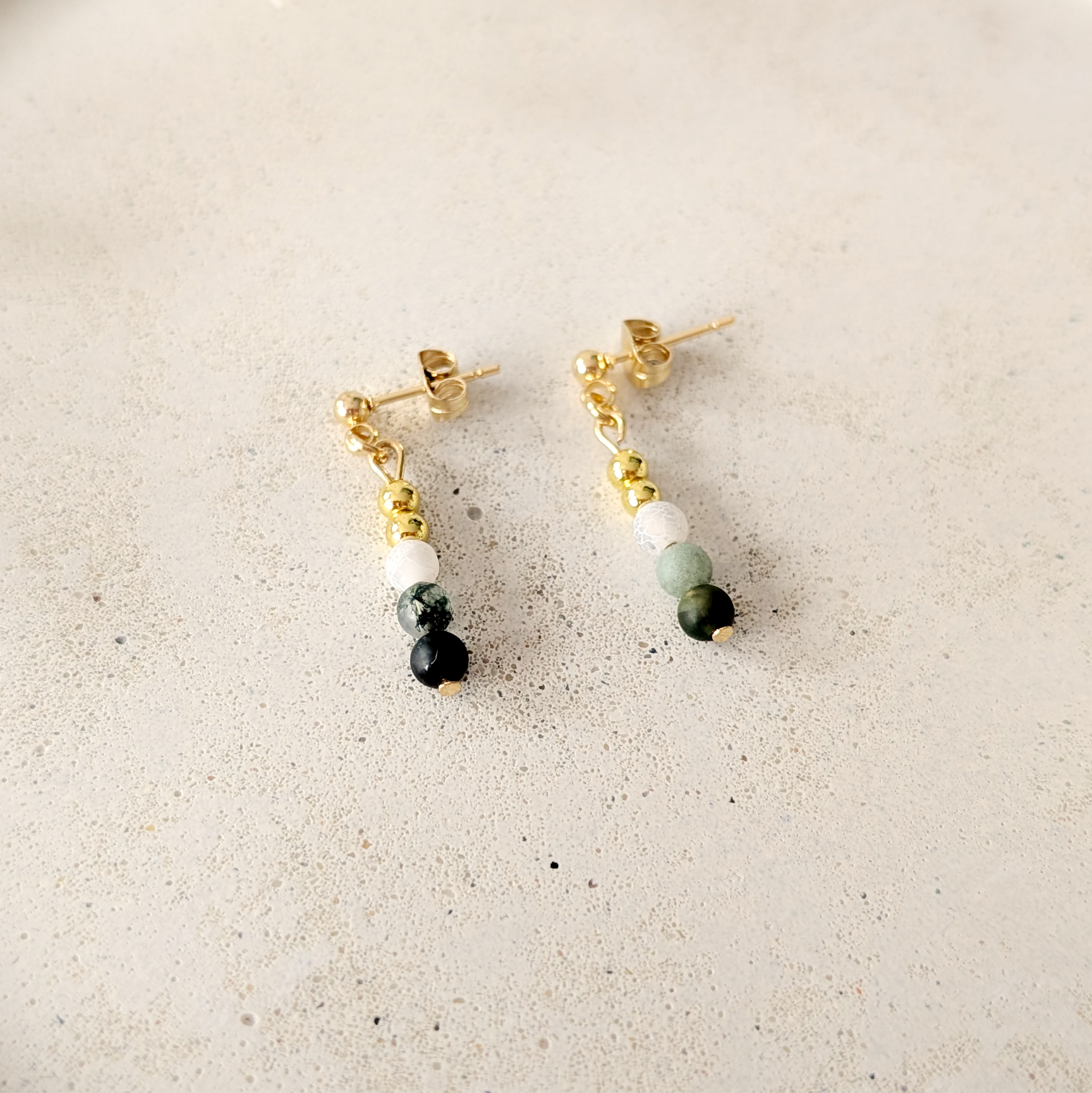 Kolczyki Continuo Affetto handmade z kamieni naturalnych