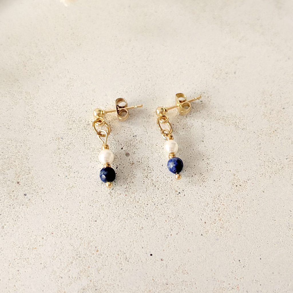 Kolczyki Notturno Graciozo handmade z kamieni naturalnych