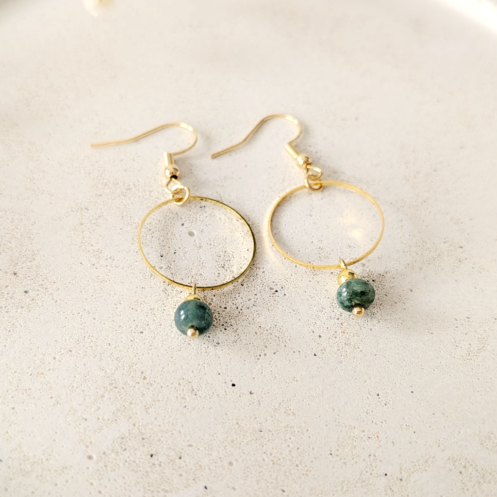 Kolczyki Sonata Verde handmade z kamieni naturalnych