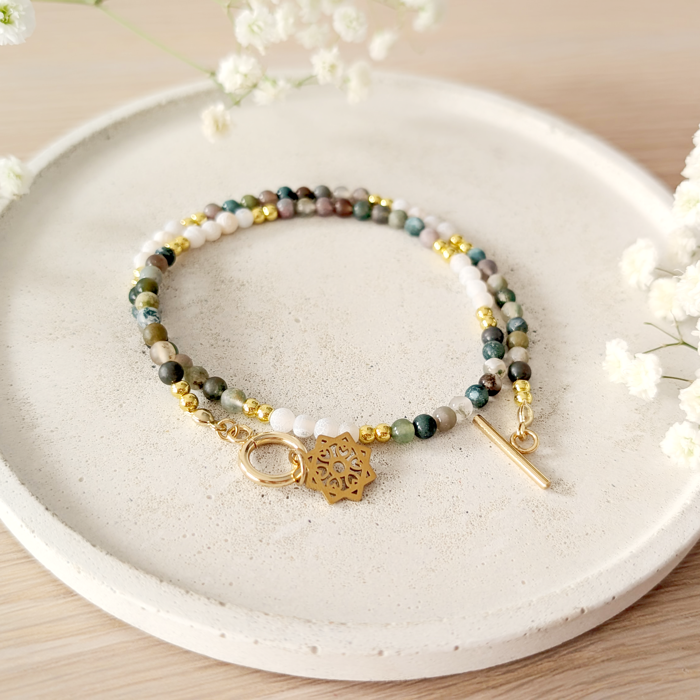 Naszyjnik Continuo Affetto handmade z kamieni naturalnych