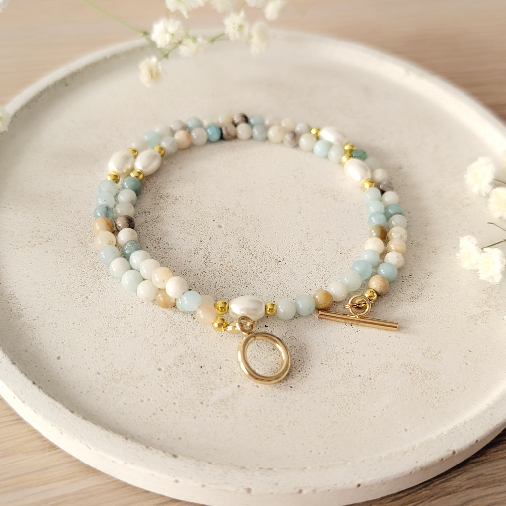 Naszyjnik Continuo handmade z kamieni naturalnych