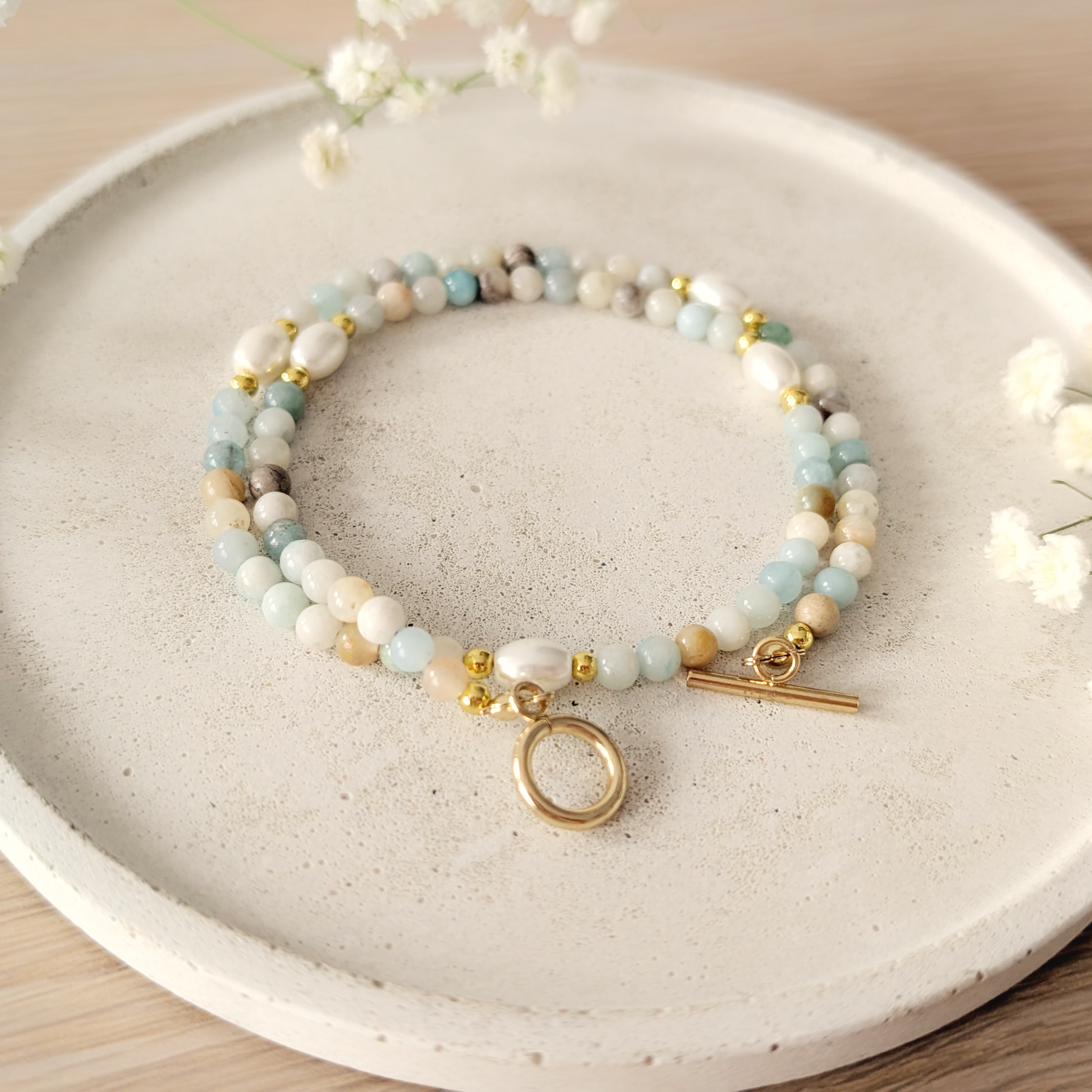 Naszyjnik Continuo handmade z kamieni naturalnych