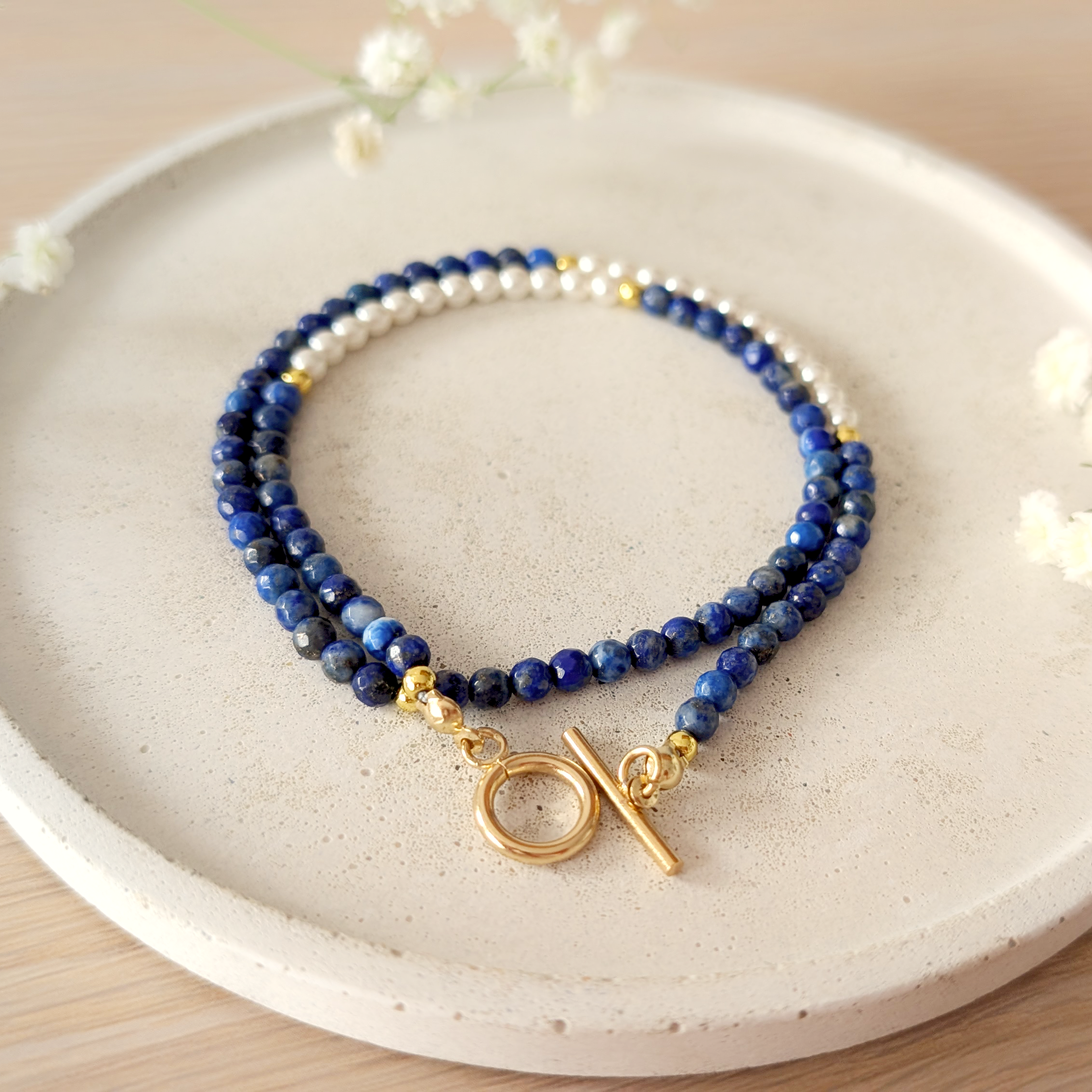 Naszyjnik Notturno Graciozo handmade z kamieni naturalnych