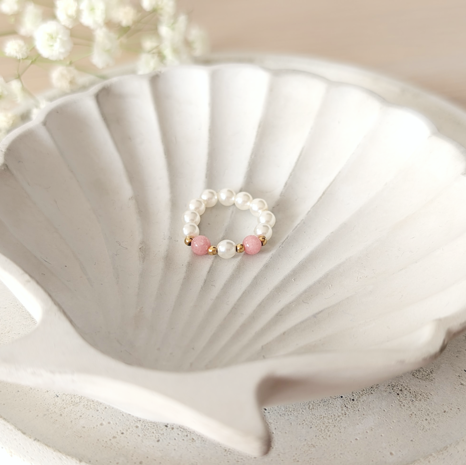 Pierścionek Eglogue handmade z kamieni naturalnych