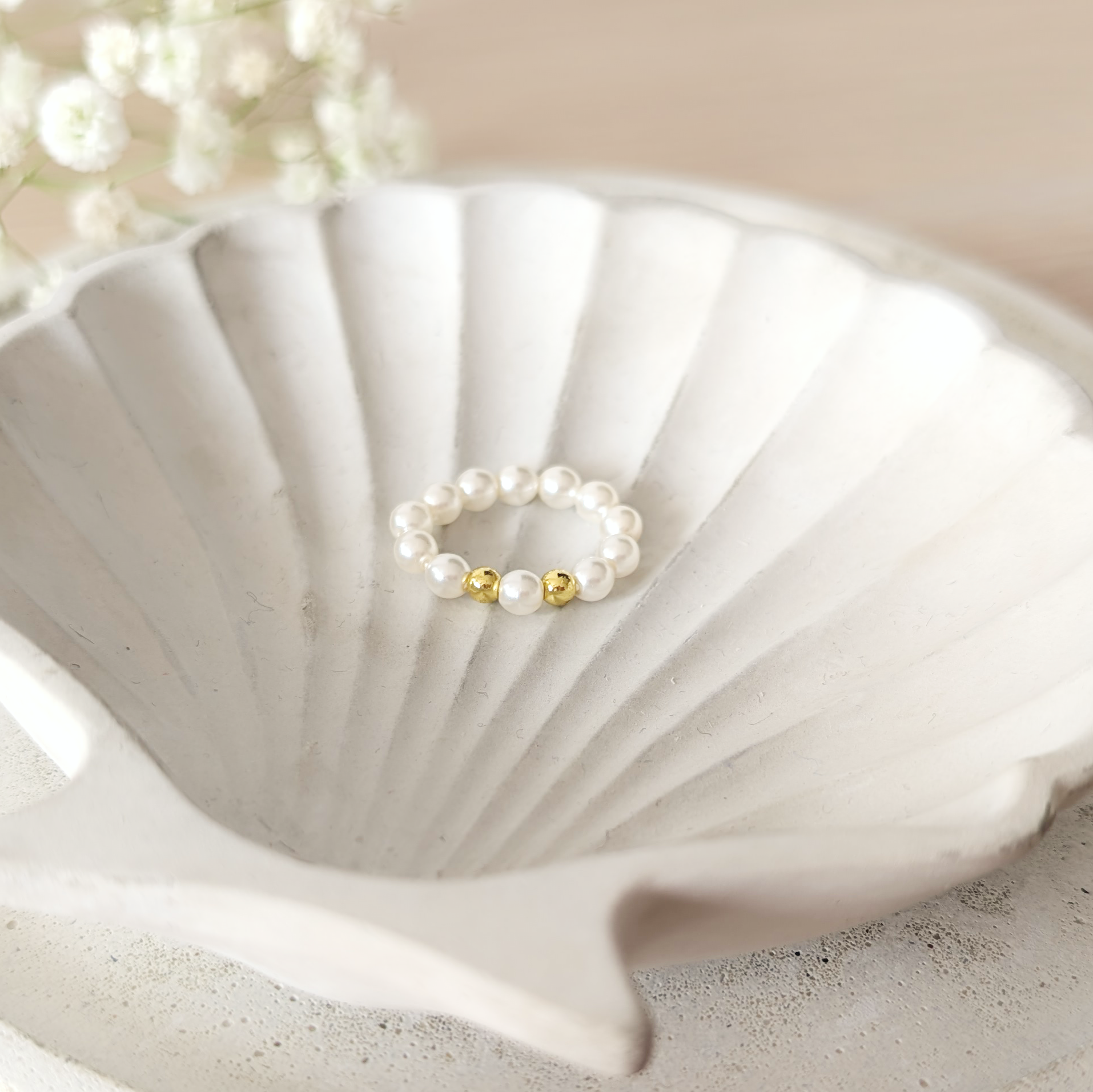 Pierścionek Continuo handmade z kamieni naturalnych