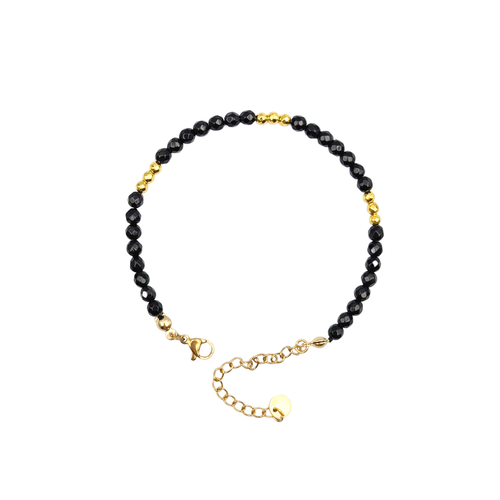 Bransoletka Notturno Nero handmade z kamieni naturalnych