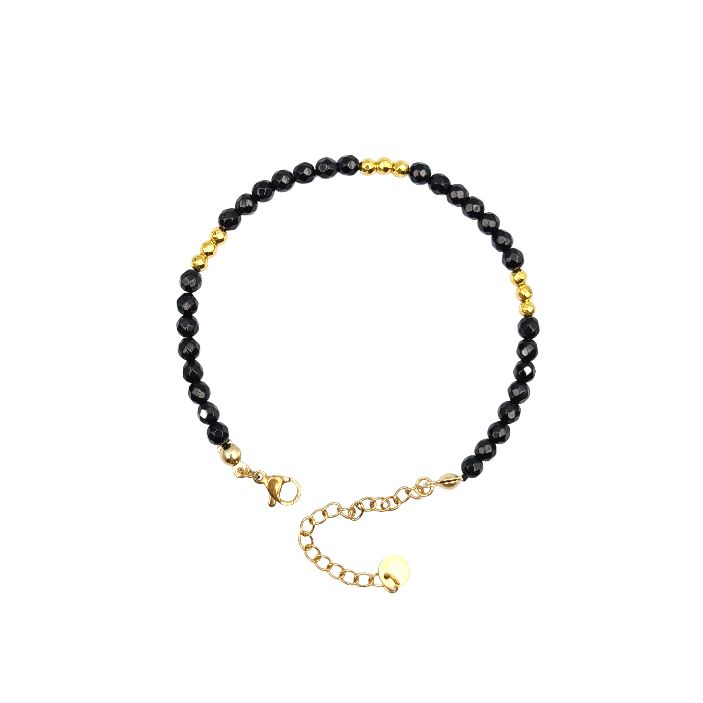 Bransoletka Notturno Nero handmade z kamieni naturalnych