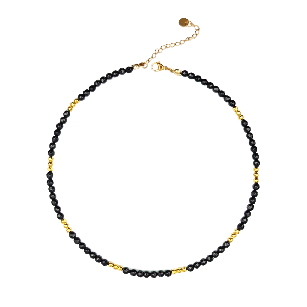 Naszyjnik Notturno Nero handmade z kamieni naturalnych